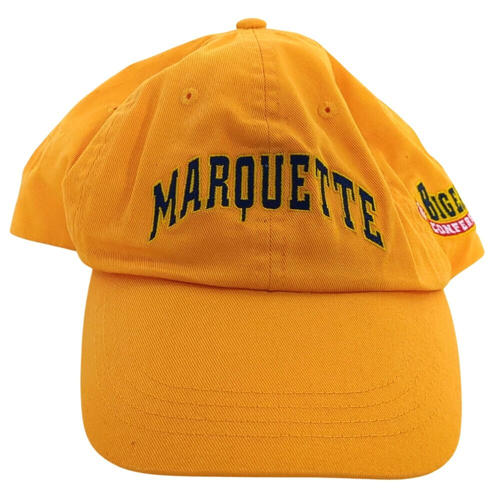 Marquette University Baseball Cap Mens Yellow Adjustable Hook & Loop Falcon